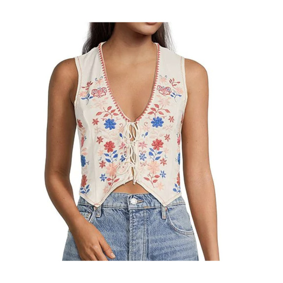 Free People Tops - Free People In Bloom Tank Ivory Combo
